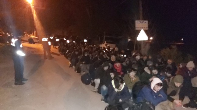 Urla’da kamyon kasasında 152 göçmen yakalandı!