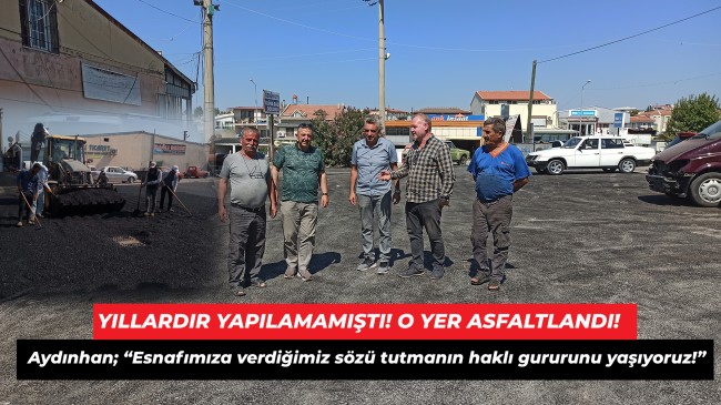 Urla Çetin Sanayi Sitesi önü asfaltlandı! Esnafın kanayan yarası sonunda kapandı…
